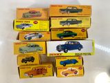 many toy cars that are sitting on a table