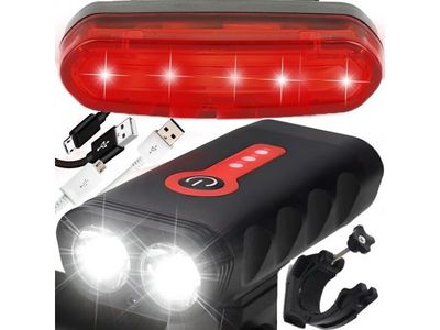 an image of a bicycle light with a usb charger attached to it