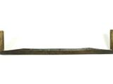 an image of a metal shelf with a wooden handle on it