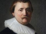 a painting of a man holding a glass in his hand