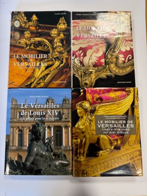 trois livres posés sur une table, avec une statue de lion et une statue de lion