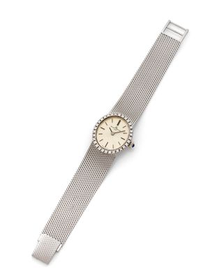 rolex a lady ' s 18ct gold and diamond set wristwatch