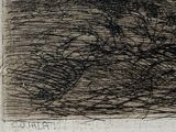 a drawing of a black and white picture on a piece of paper