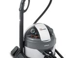 un aspirateur muni d'un tuyau, sur fond blanc