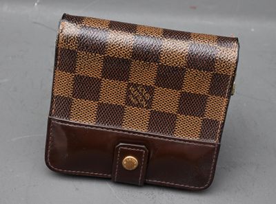 Portefeuille-étui Louis Vuitton Damier marron et marron