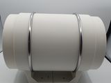 an image of a white speaker on a white table