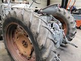 a large tractor that is parked in a garage