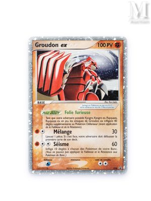 a close up of a card on a white surface