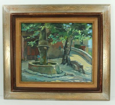 MONIER Ad (XXème), Fontaine à Bonnieux (Vaucluse), hsi, sbd,…