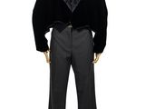 a mannequin wearing a suit and tie on display