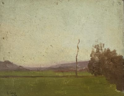 LESSER URY (1861-1931), « Paysage », 1926, Huile sur carton Signée et  - Photo 1