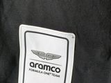 a close up of the logo on the back of a black jacket
