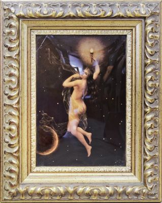 an image of a painting of a naked man holding a sword