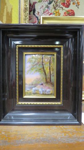 Email de Limoges signé BONNET « paysage » 14 x 9