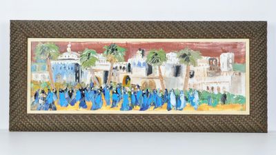 Christian SANSEAU (né en 1952), La Promenade, Maroc, huile s…