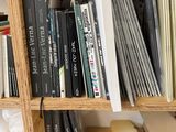 a book shelf with a lot of books on it