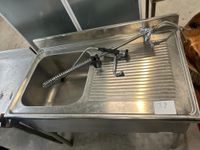 Plonge 1 bac, dimensions 120x70x101 cm, 1 pied manquant, en … (photo 2)