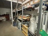 a room with a lot of items on the shelves