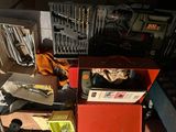 a red box that has some tools in it