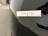 a close up of a sticker on the side of a car