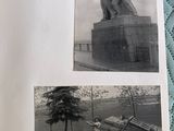 two pictures of a man pushing a cart on the street