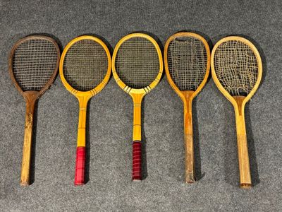 Raquette De Tennis Vintage Spalding – Bois – Made In USA – Objet Déco