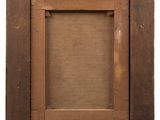 an old picture frame with a brown background and a white background