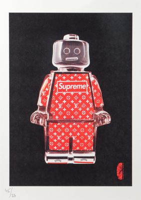 Affiche artistique « Minifig » Louis Vuitton x Supreme