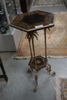 table d'appoint hexagonale de style Boulle - avec des montur…