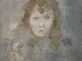 painting of a young girl with a cat in her lap