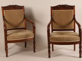 pair of early 20th century mahogany armchairs
