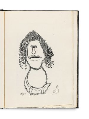 un livre ouvert sur lequel est dessiné le visage d'un homme