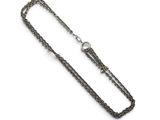 a close up of a chain on a white background