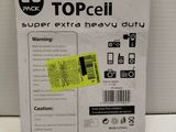 an image of a box of topcell super extra heavy duty batteries