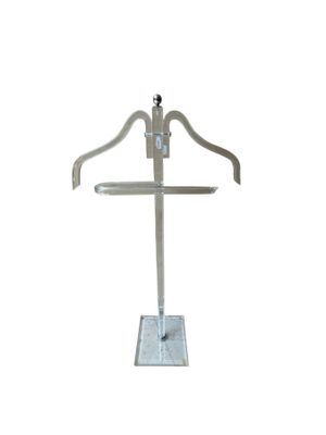 an image of a metal clothes hanger on a white background