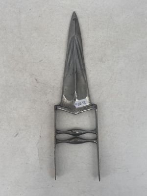 an image of a metal chair with a cone on it