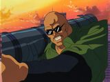 une image animée représentant un homme portant des lunettes de soleil et tenant un appareil photo