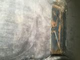 a close up view of a dirty seat in a car