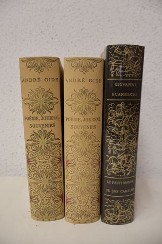 Cartonnage NRF : André GIDE : Poésie , journal , souvenirs . Giov...