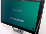 a computer screen that has a welcome screen on it