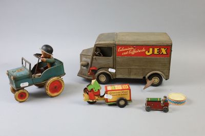 Trois jouets dont JRD : CITROEN 1200 kg avec publicité JEX. … - Photo 1