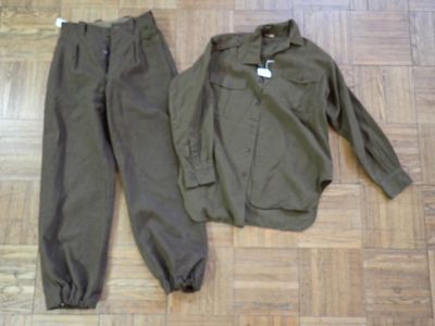 an image of a pair of military clothing on the floor