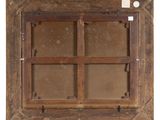 an old wooden window frame with four panes of glass in it