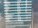 a label on the side of a microwave showing the ingredients