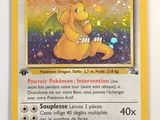 a close up of a pokemon card on a white surface