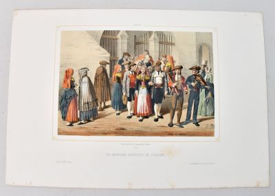 a picture of a group of people standing in front of a building
