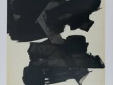 an image of a black and white painting on a white wall