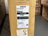 a cardboard box with a label on it sitting on the floor