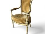 a chair that is sitting on a white surface