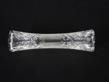 an image of a clear glass object on a black background